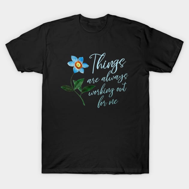 Things are always working out for me, Manifesting destiny T-Shirt by FlyingWhale369